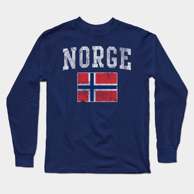 Norge Flag Norway Norwegian Long Sleeve T-Shirt by E